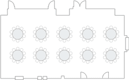 Mesas redondas de banquete