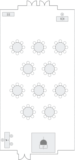 Mesas redondas de banquete