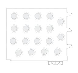 โต๊ะกลมแบบ Crescent (Cabaret)