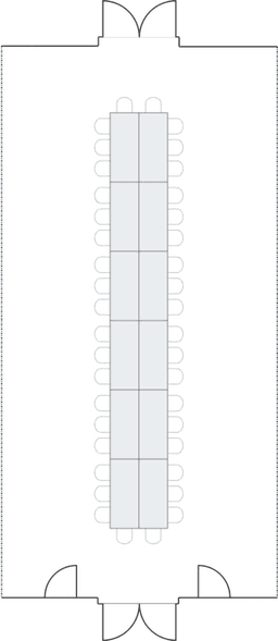 Configuração de sala de reuniões