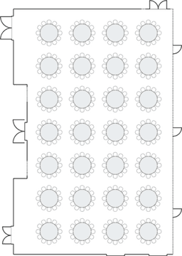 โต๊ะกลมแบบ Banquet