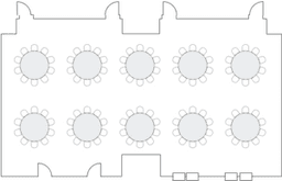 Mesas redondas de banquete