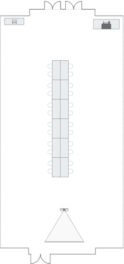 Configuração de sala de reuniões