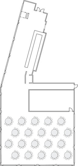 โต๊ะกลมแบบ Crescent (Cabaret)