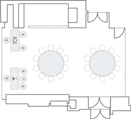 โต๊ะกลมแบบ Banquet