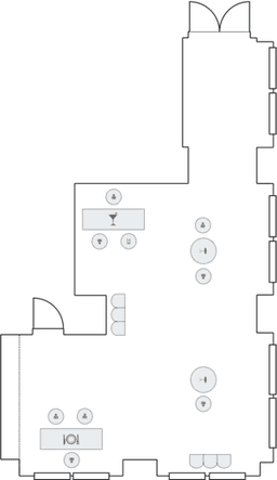 En mesitas de cóctel circulares