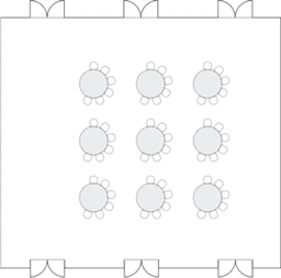 โต๊ะกลมแบบ Crescent (Cabaret)