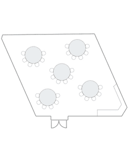 โต๊ะกลมแบบ Crescent (Cabaret)