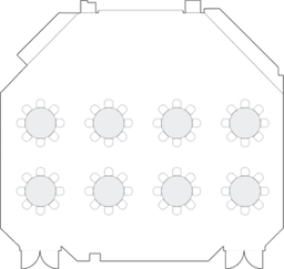 Mesas redondas de banquete