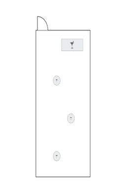 En mesitas de cóctel circulares
