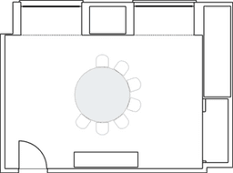 โต๊ะกลมแบบ Crescent (Cabaret)