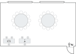 Mesas redondas de banquete