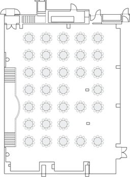 โต๊ะกลมแบบ Banquet