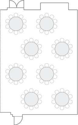 Mesas redondas de banquete