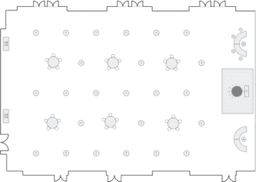 En mesitas de cóctel circulares