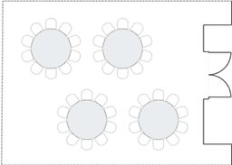 โต๊ะกลมแบบ Banquet