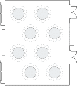 Mesas redondas de banquete