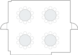 Mesas redondas de banquete