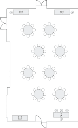 โต๊ะกลมแบบ Banquet