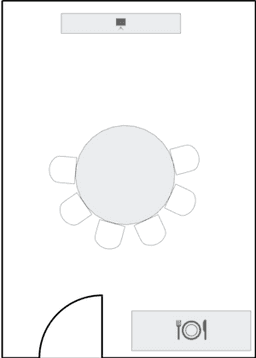 โต๊ะกลมแบบ Crescent (Cabaret)