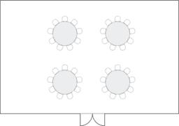 Mesas redondas de banquete