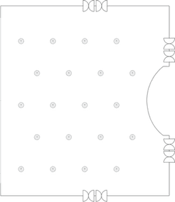 En mesitas de cóctel circulares