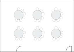 โต๊ะกลมแบบ Crescent (Cabaret)