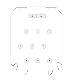 En mesitas de cóctel circulares