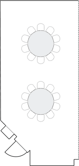 Mesas redondas de banquete