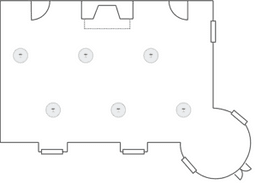 En mesitas de cóctel circulares