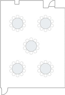 Mesas redondas de banquete