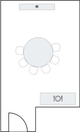 โต๊ะกลมแบบ Crescent (Cabaret)