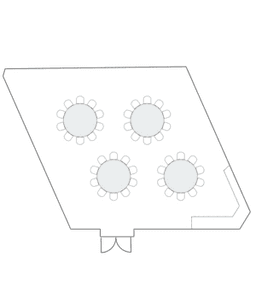 โต๊ะกลมแบบ Banquet