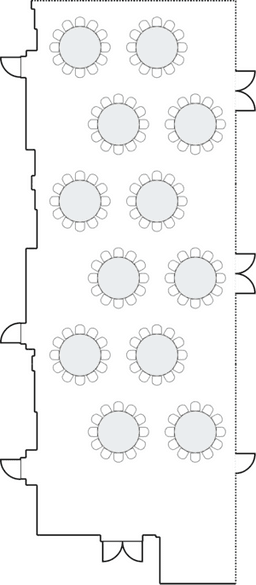โต๊ะกลมแบบ Banquet