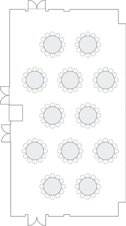 โต๊ะกลมแบบ Banquet