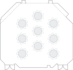 Mesas redondas de banquete