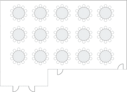 Mesas redondas de banquete