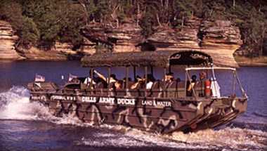 Dells Army Ducks, Bigfoot Zipline Tours, WildThing Jet Boats, and PT 109 Private Charters in Wisconsin Dells, WI