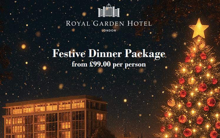 Royal Garden Hotel London Festive Dinner Package