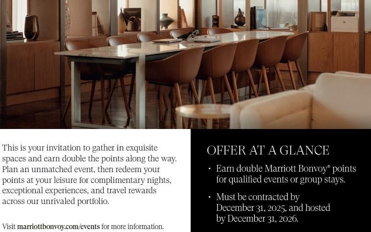 Double Marriott Bonvoy Points Promotion image