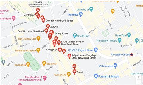 Bond Street and Regent Street Shopping