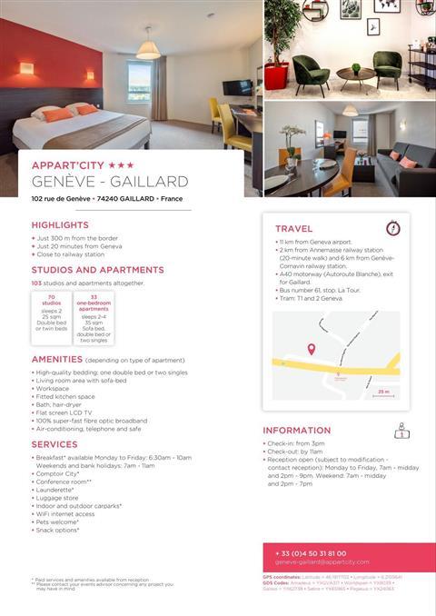 Appart'City Classic Genève Gaillard à Gaillard, FR