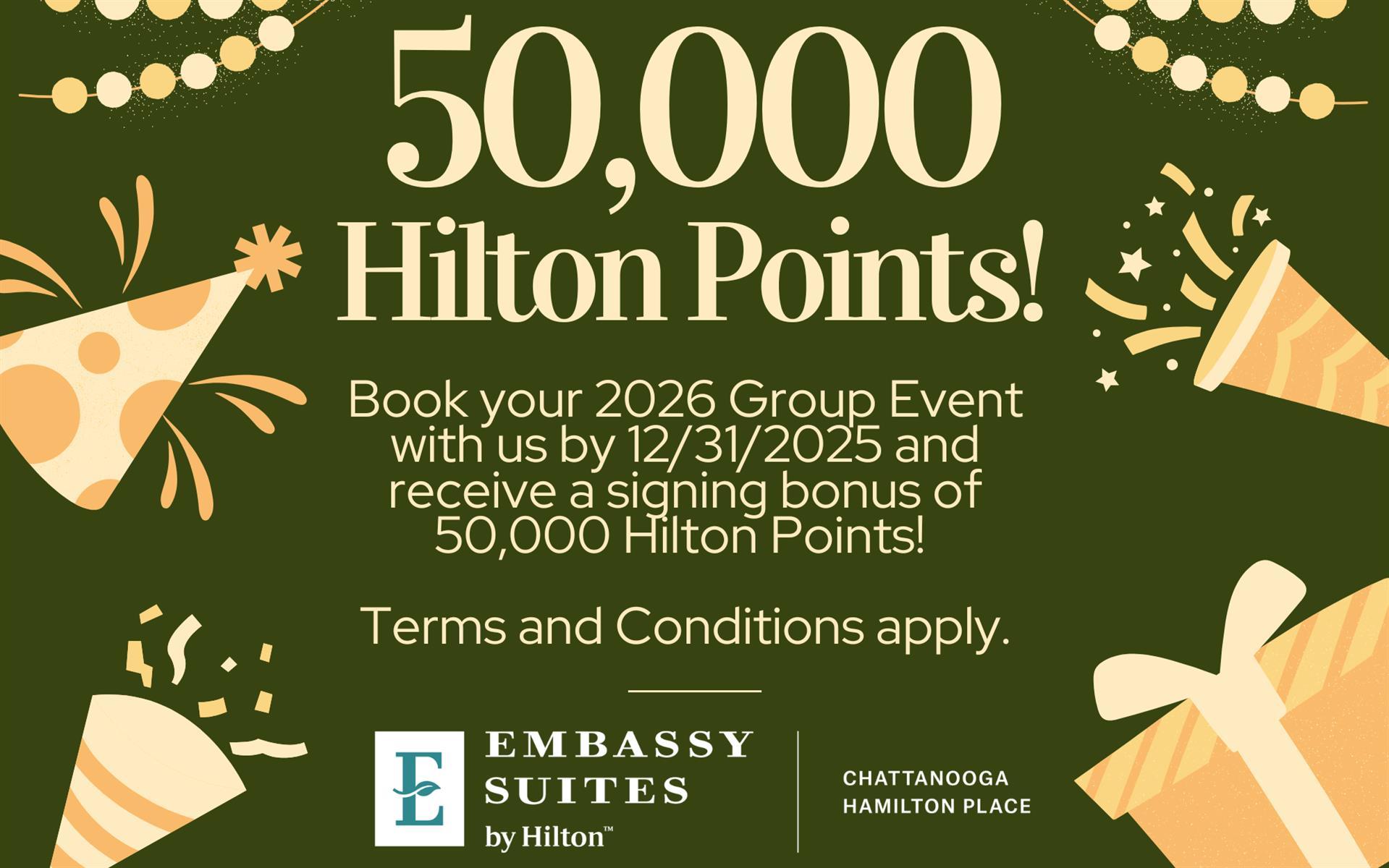 Imagen de promoción 50,000 Hilton Bonus Points!