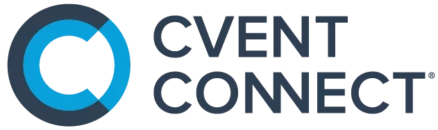 Cvent Connect logo featuring a blue circle with a C in the middle and the text Cvent Connect.