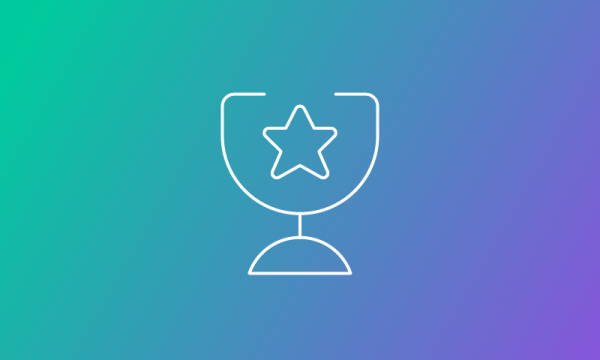 Cvent Connect: Celebrate Success with a white star on a cup on a blue background.