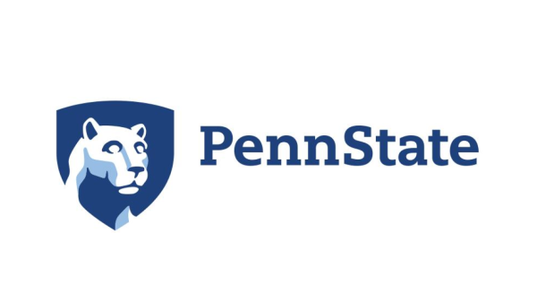 Penn State University logo with a lion's face on a shield and the text "Penn State" beside it.
