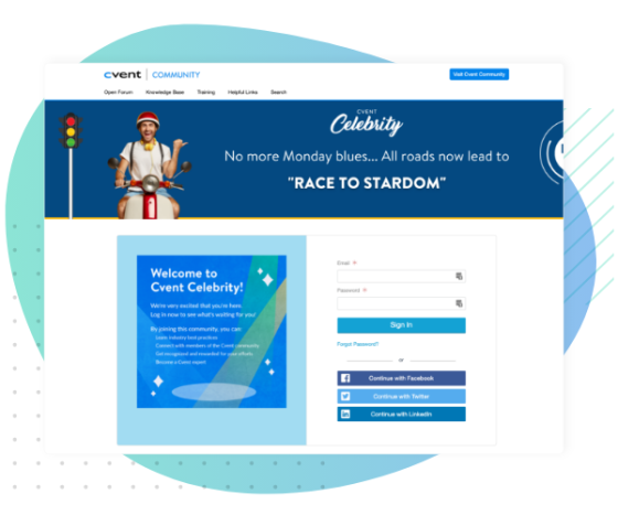 Join our loyalty program and become a Cvent Celebrity