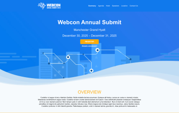 Webcon Annual Submit Manchester Grand Hyatt December 30, 2025 - December 31, 2025 OVERVIEW
